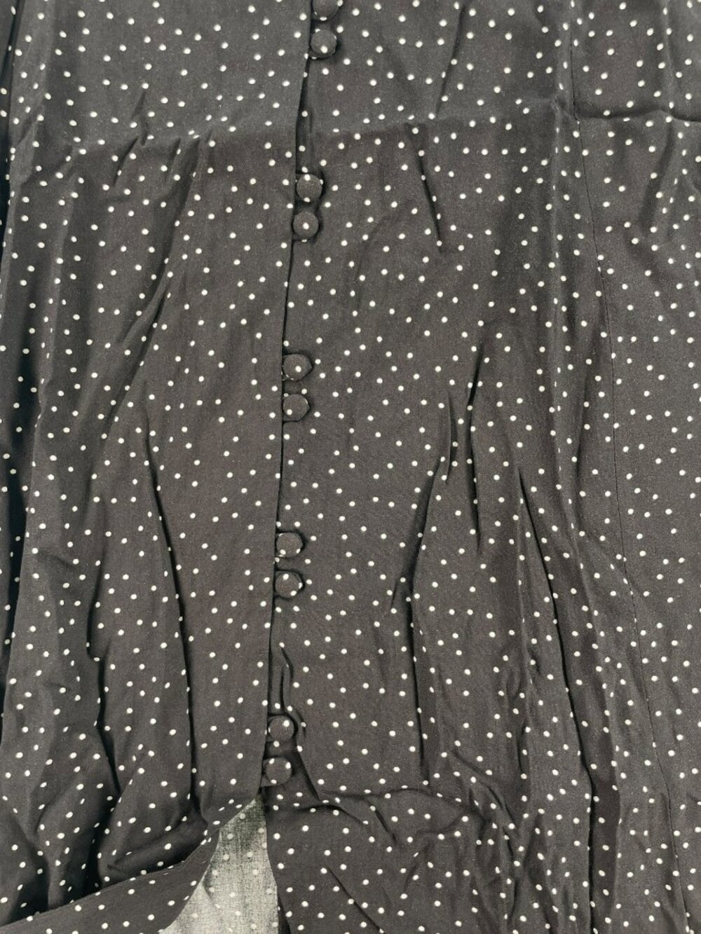 Nobodys Child Avery Black Polka Dot Midi Slit Casual Everyday Dress Sz US 6 NEW - Picture 5 of 10